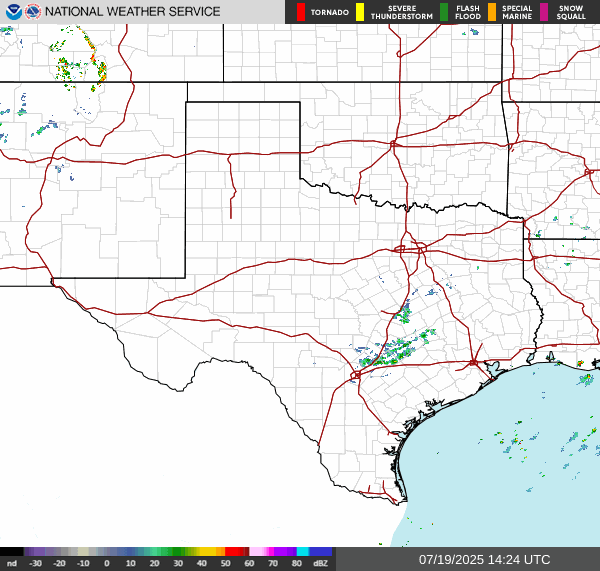 Weather radar map
